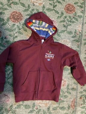 Disney cruise line burgundy Alaska zip up hoodie ♥️